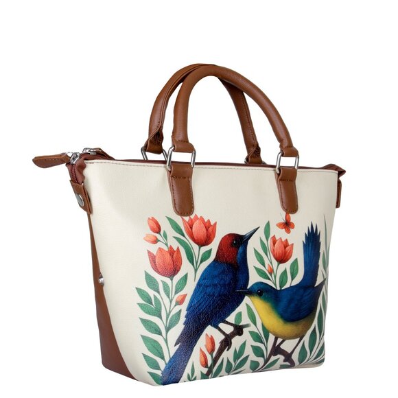 Printed Leather 3-in-1 Convertible Top Handle Crossbody Bag for Women- Daily Use - Picture 12 of 16